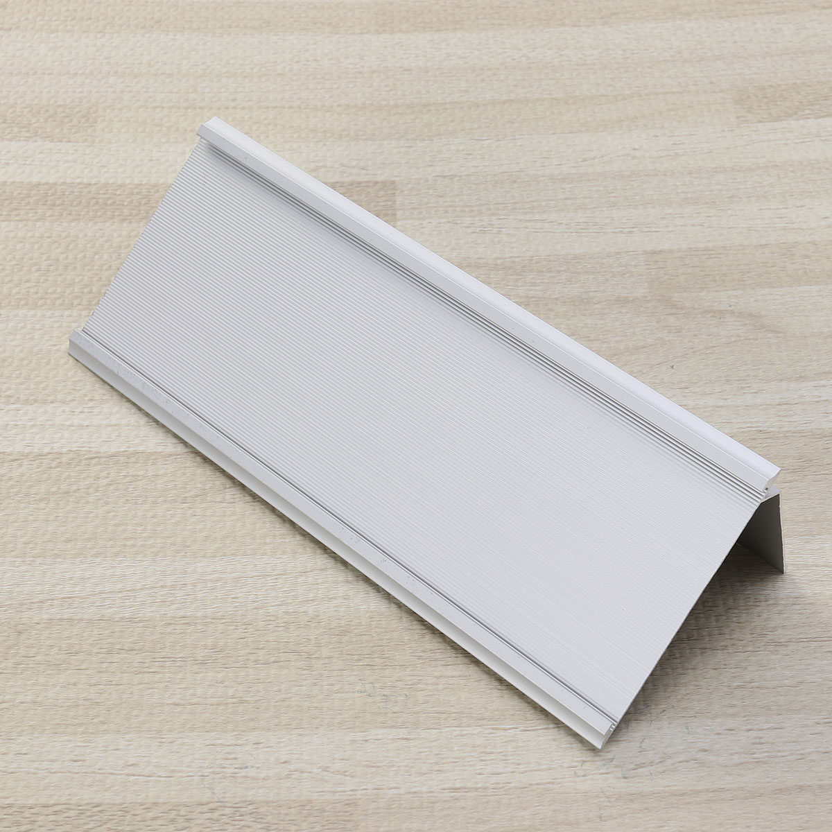 Desk Name Plate - Premium L-Shaped Aluminum Business Card Holder