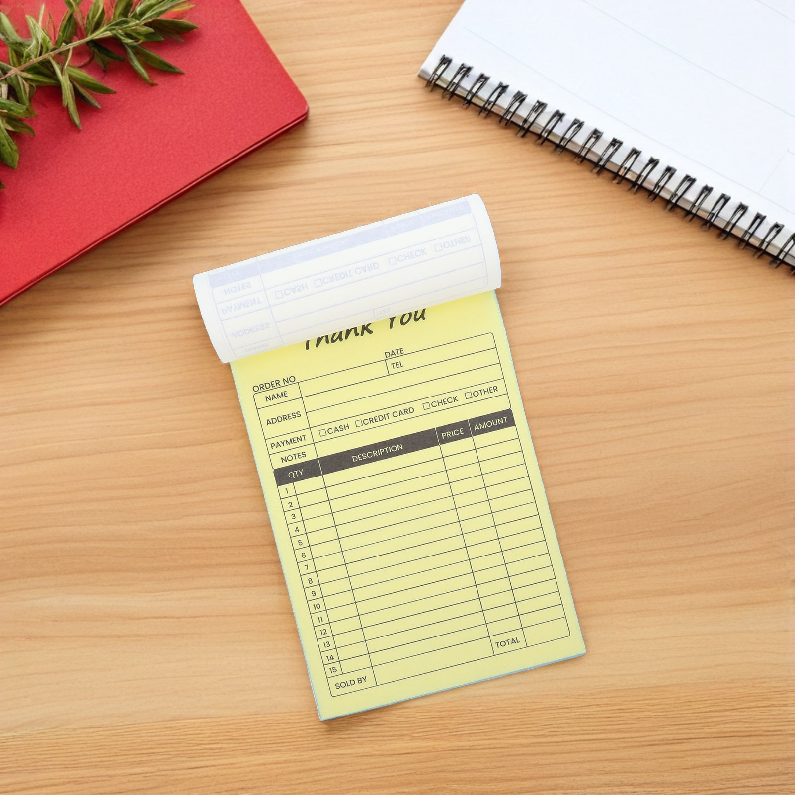 Carbon Copy Book - 2Pcs Carbon Copy Receipt Book 2-Part