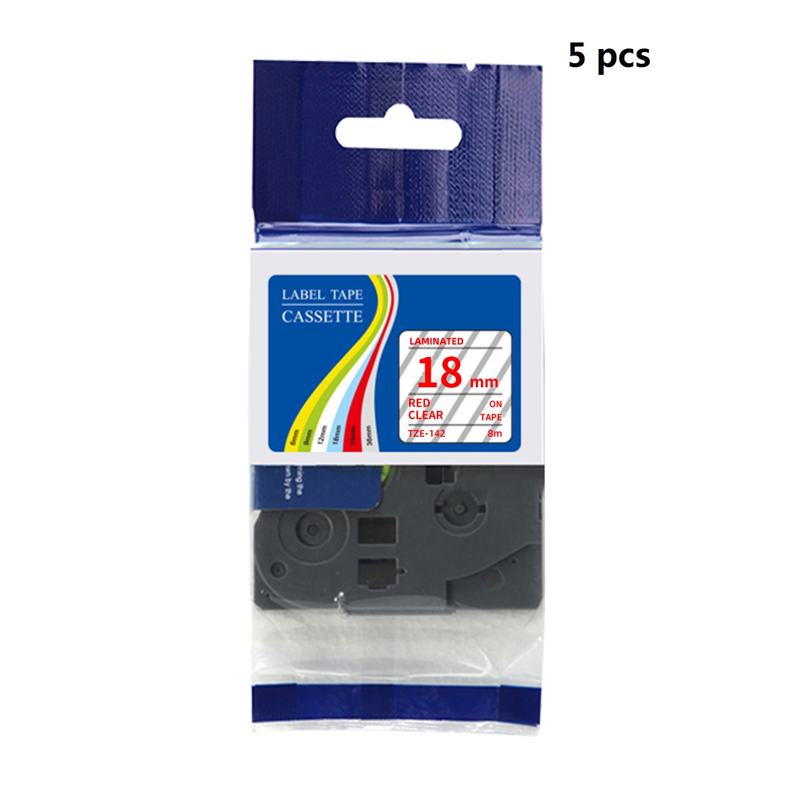 Label Printer Tape - 5 Pcs Compatible Brother TZe Lamilated