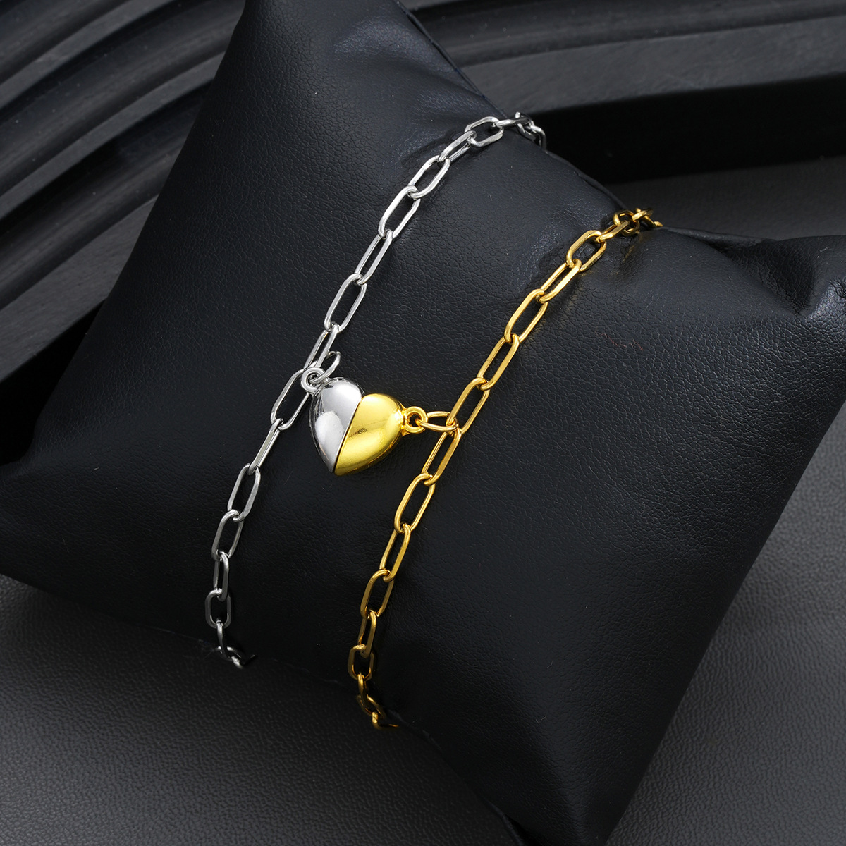 Magnetic Heart Couple Bracelet - Paperclip Magnetic Set recension och pris