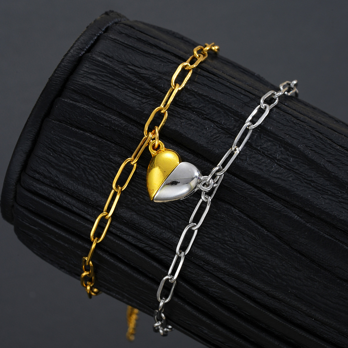 Magnetic Heart Couple Bracelet - Paperclip Magnetic Set recension och pris