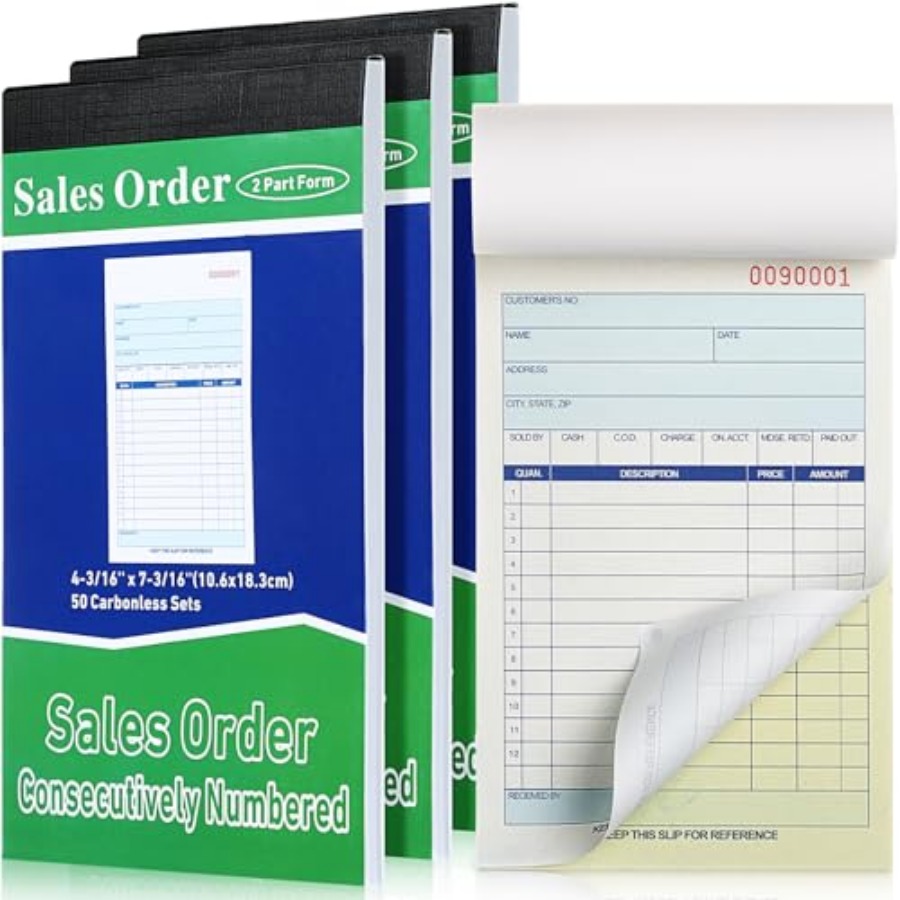 3 Pads Sales Order Books 2 Par - Carbon Copy Book recension och pris