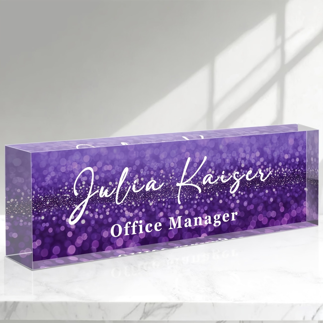 Personalized Acrylic Desk Name - Desk Name Plate recension och pris