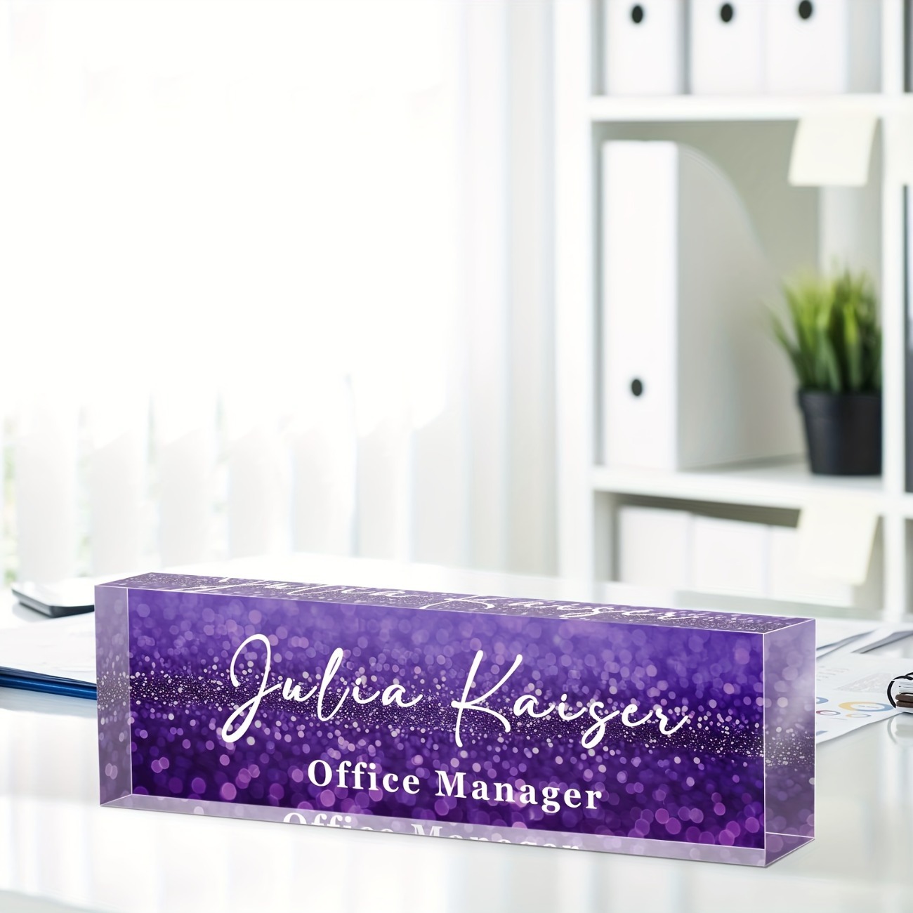 Personalized Acrylic Desk Name - Desk Name Plate recension och pris