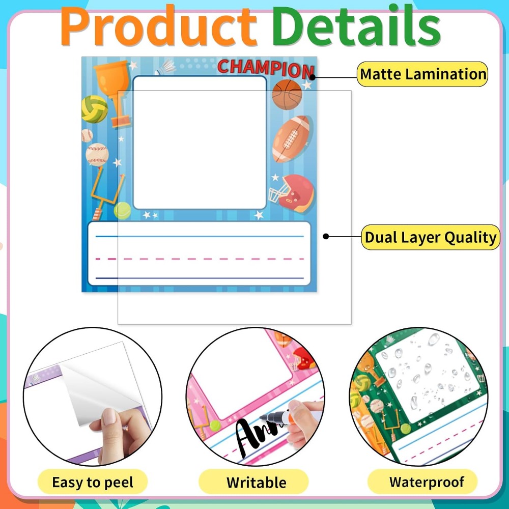 48 Pcs Kids Desk Nameplates wi - Desk Name Plate recension och pris