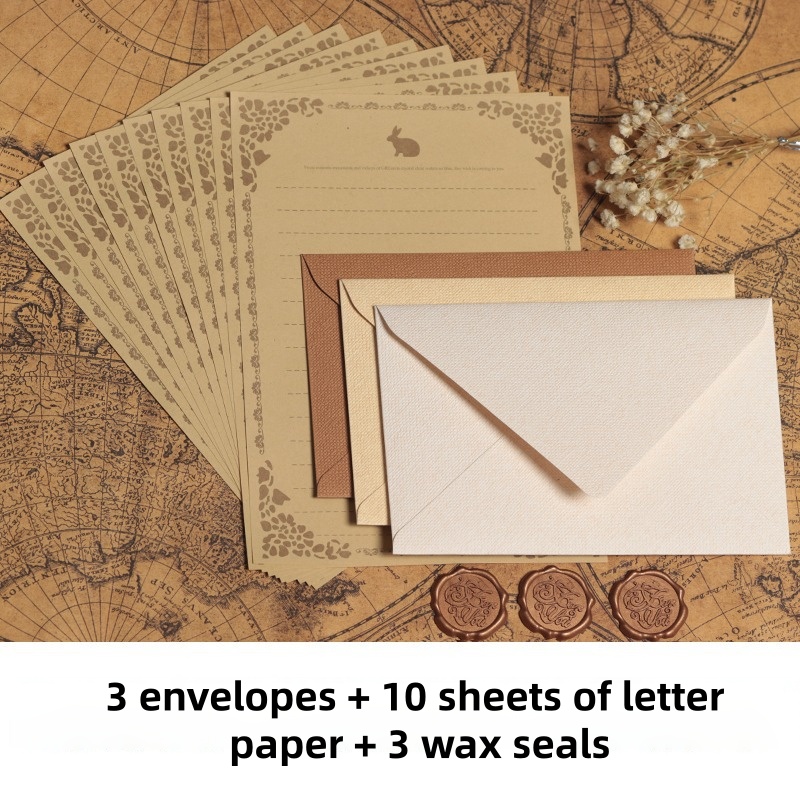 16PCS Vintage Linen Envelopes  - Wax Seal Stamp Kit recension och pris