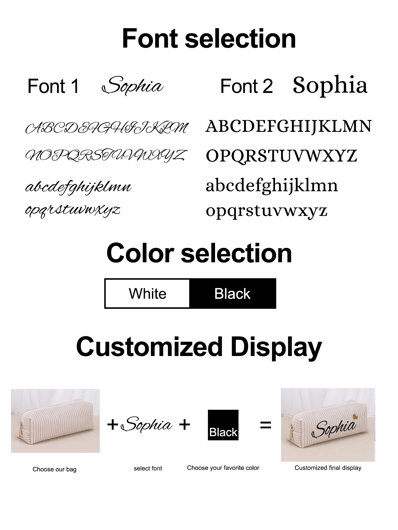 Custom Name Heat Transfer Cord - Pencil Case Large recension och pris