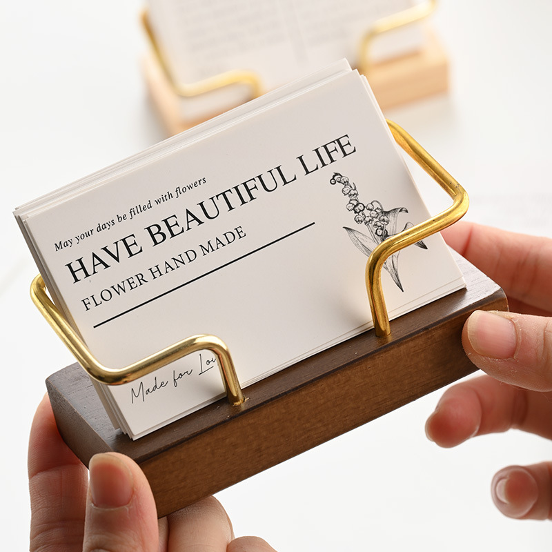 Wooden Business Card Holder Me - Desk Name Plate recension och pris
