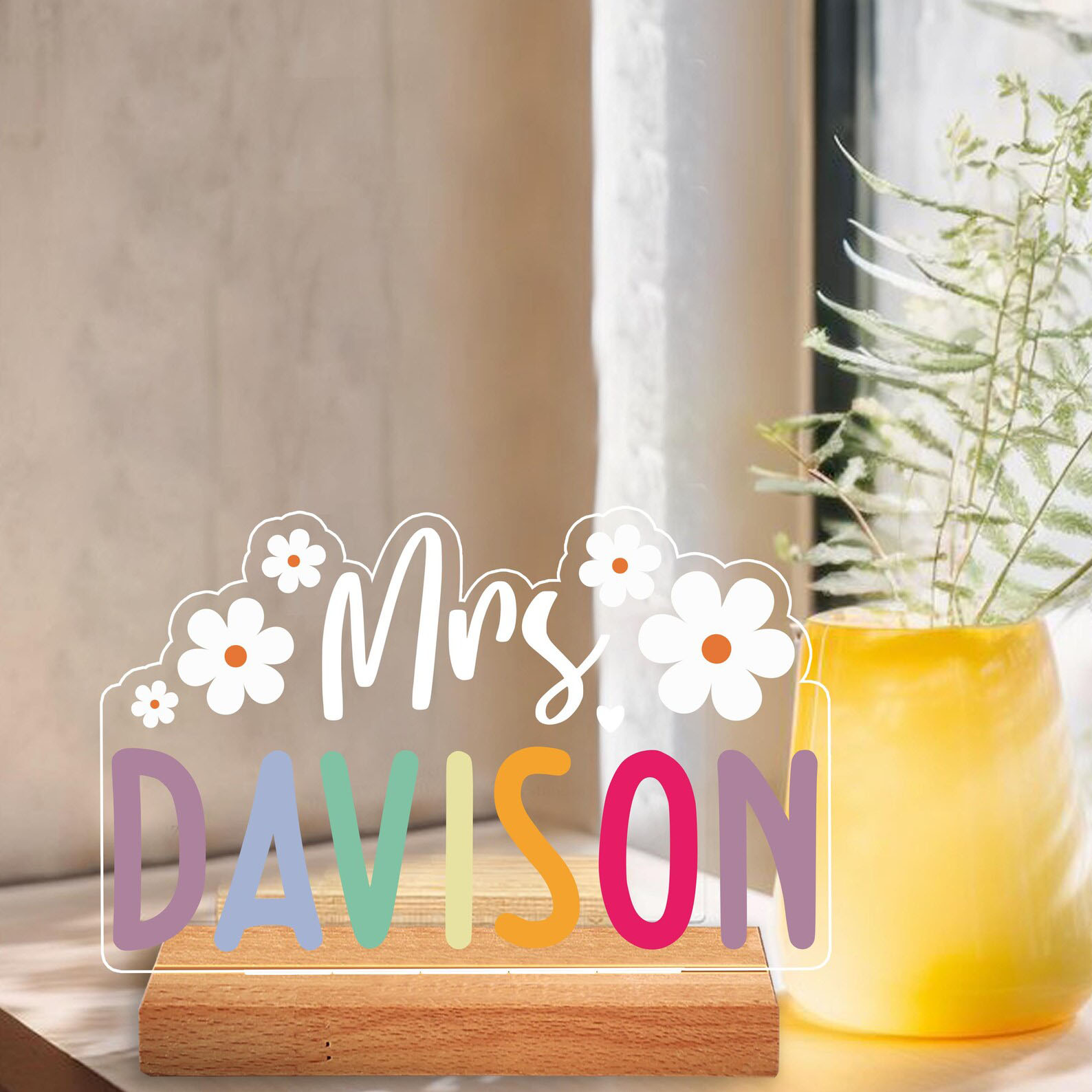 Personalized Teacher Desk Name - Desk Name Plate recension och pris