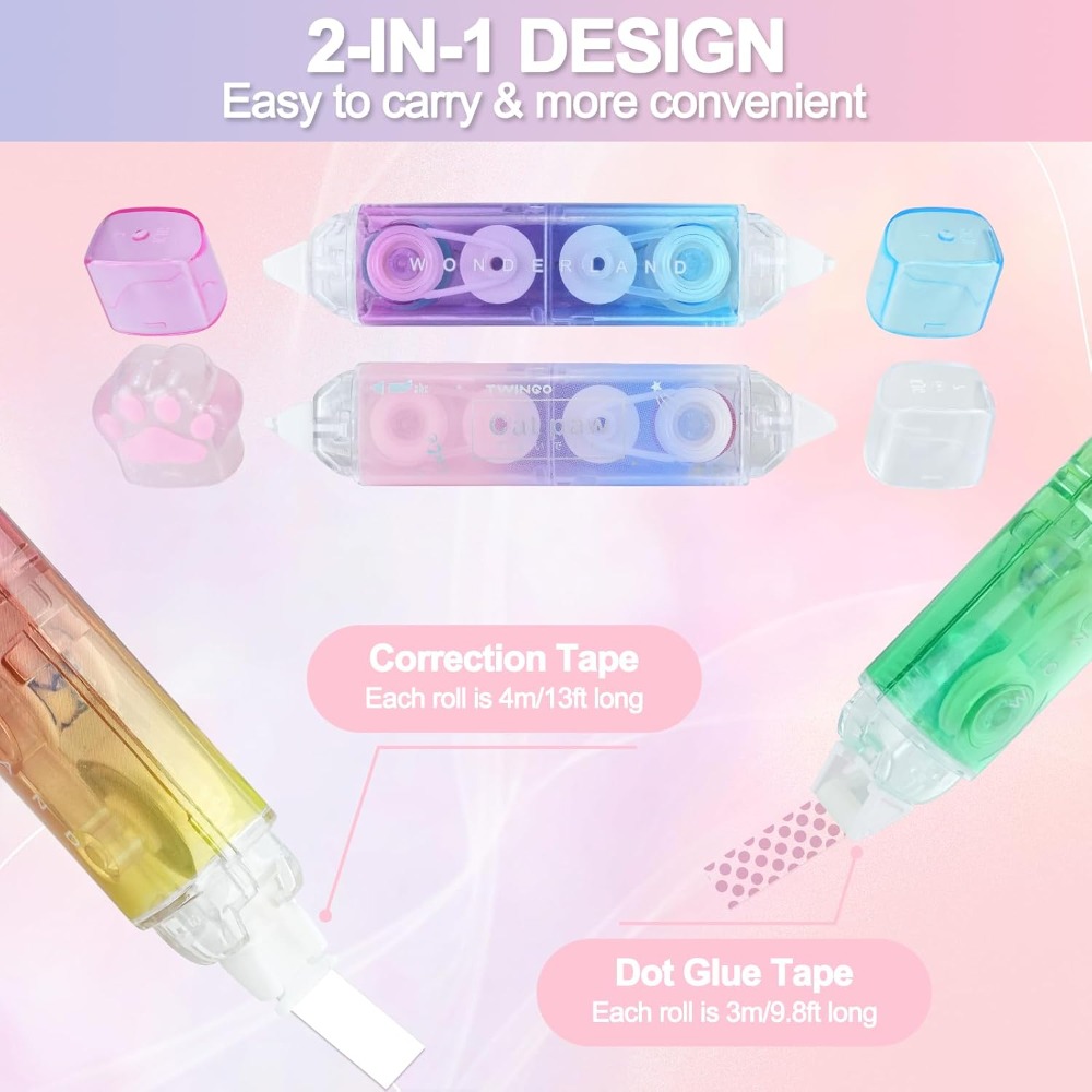 6 Pcs Correction Tape, 2 in 1  - Correction Tape Roller recension och pris