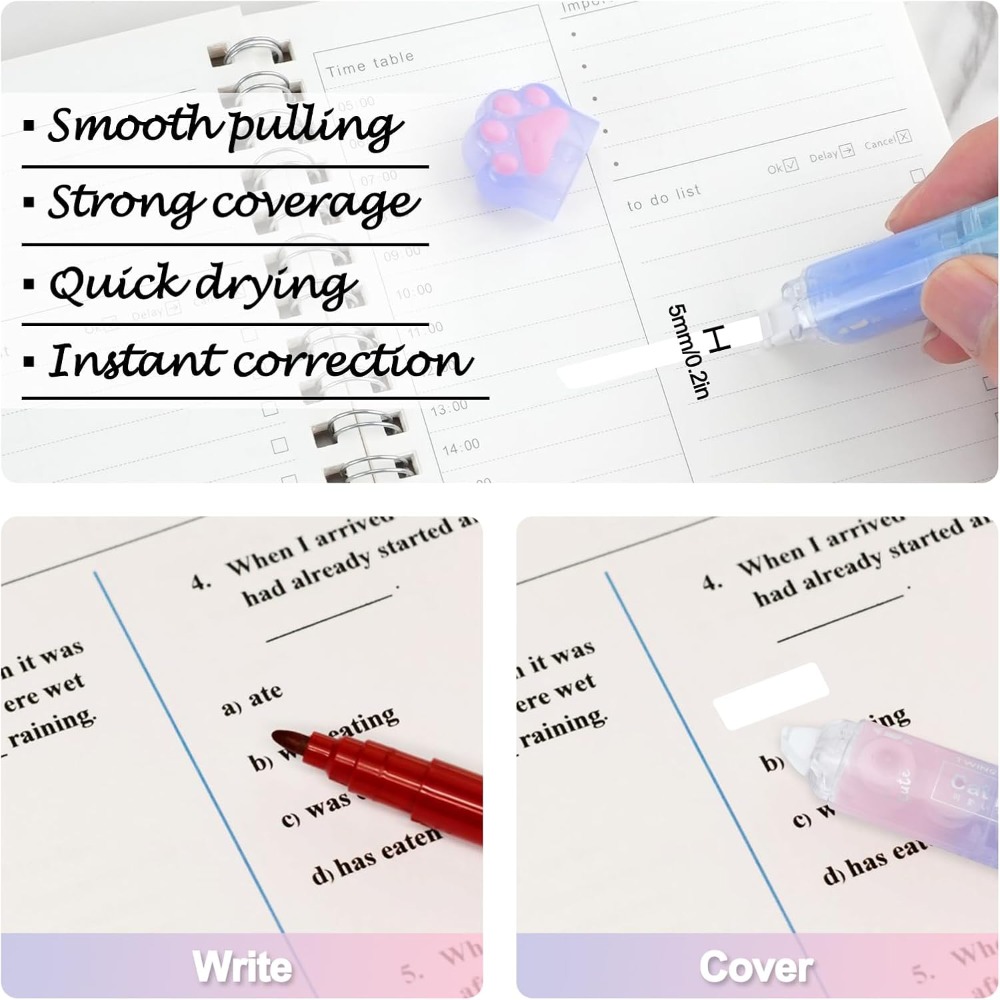 6 Pcs Correction Tape, 2 in 1  - Correction Tape Roller recension och pris