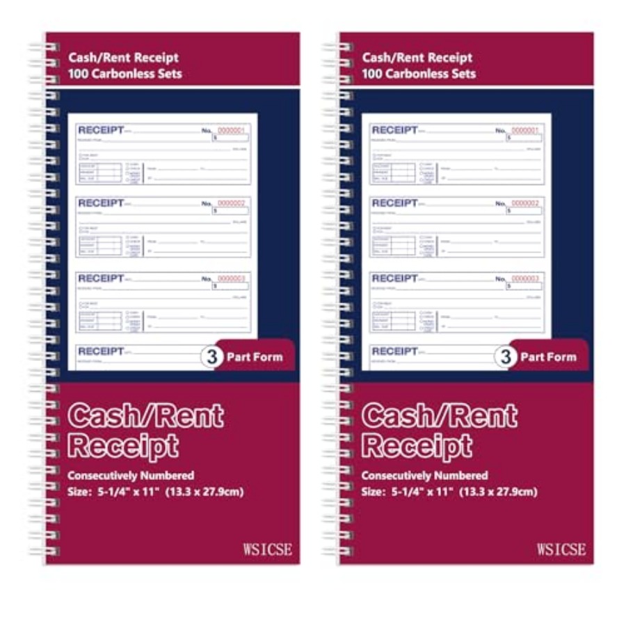 2 Pack Receipt Books with Carb - Carbon Copy Book recension och pris