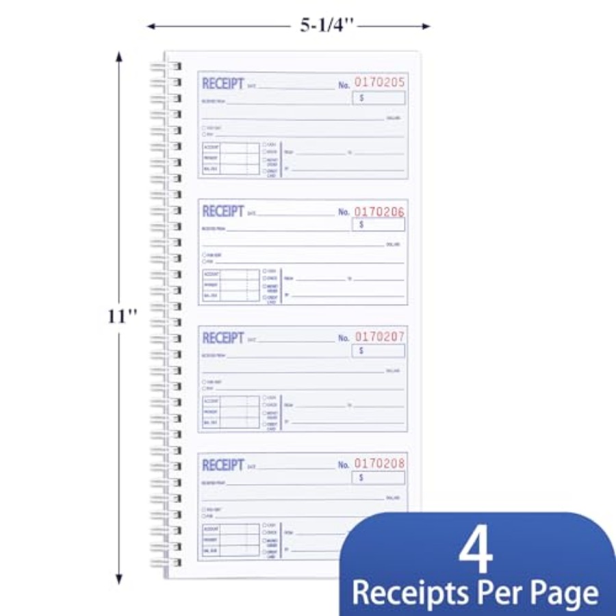 2 Pack Receipt Books with Carb - Carbon Copy Book recension och pris