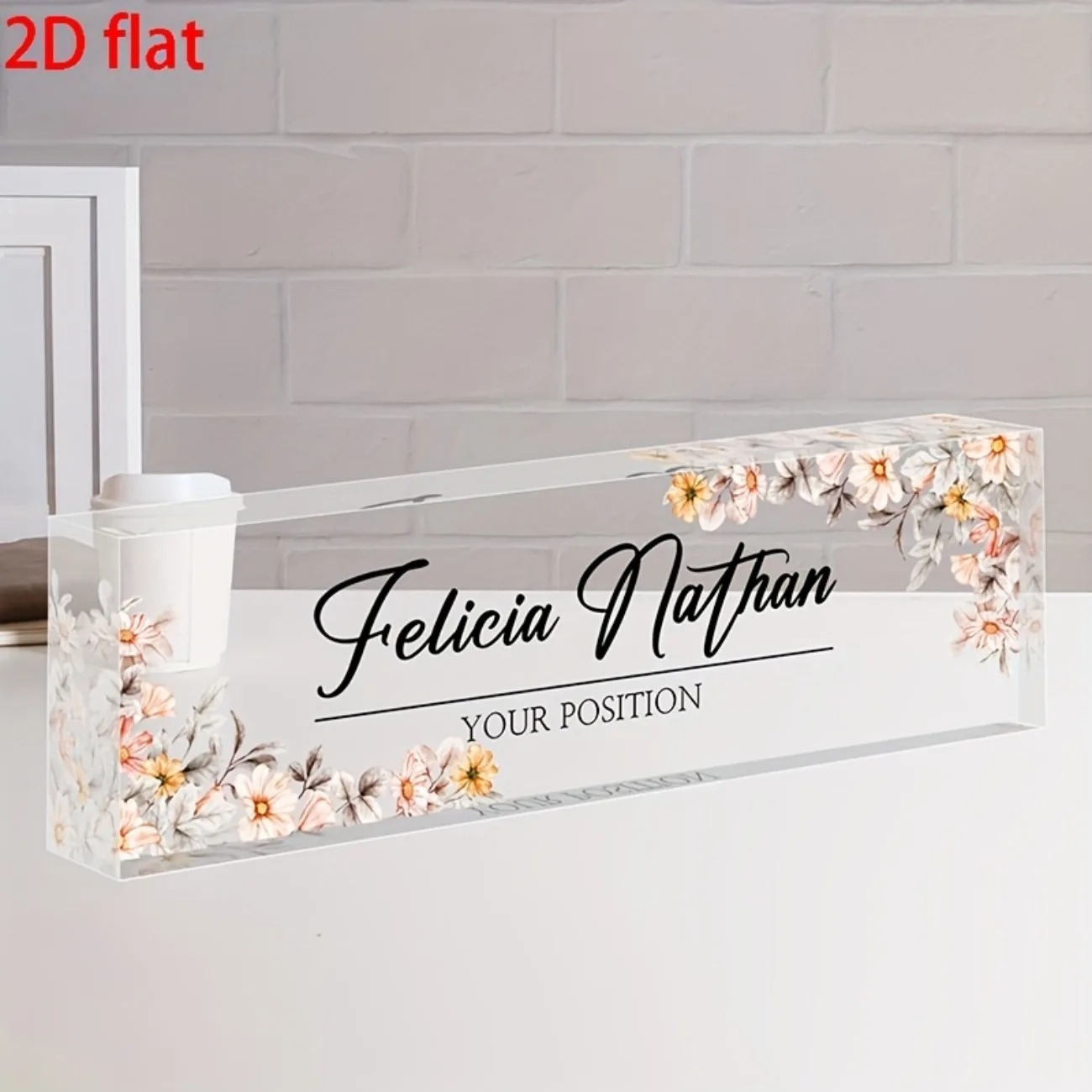 [2D Flat] Custom Acrylic Desk  - Desk Name Plate recension och pris