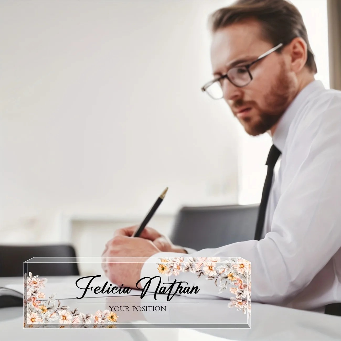 [2D Flat] Custom Acrylic Desk  - Desk Name Plate recension och pris
