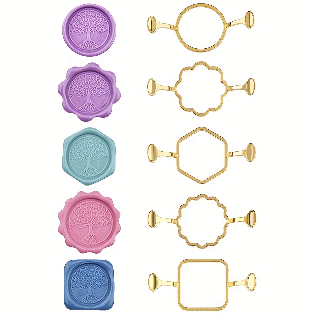 5-Pack Hexagon Square Metal Wa - Wax Seal Stamp Kit recension och pris