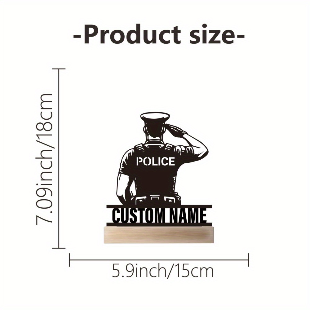 Personalized Metal Police Badg - Desk Name Plate recension och pris