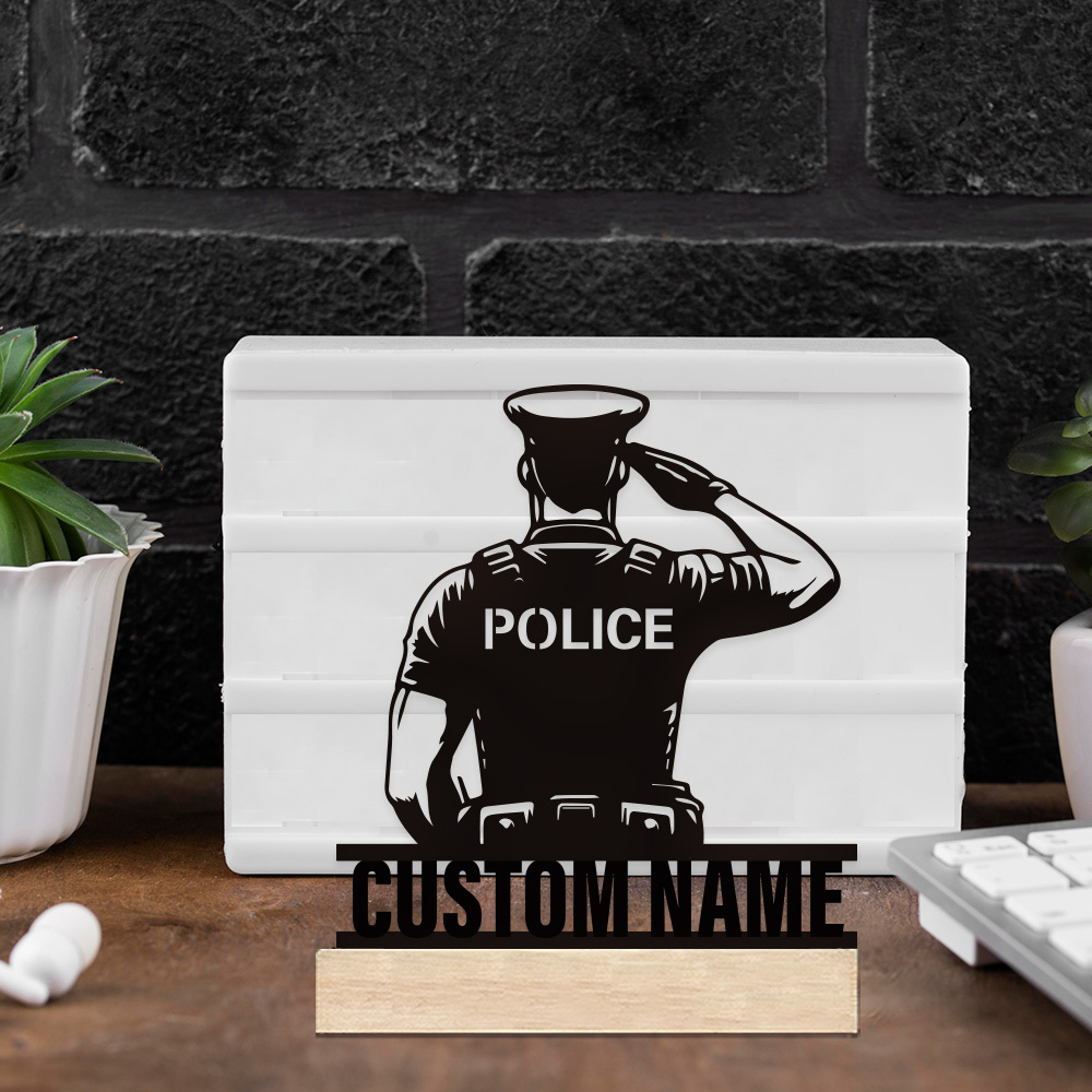 Personalized Metal Police Badg - Desk Name Plate recension och pris