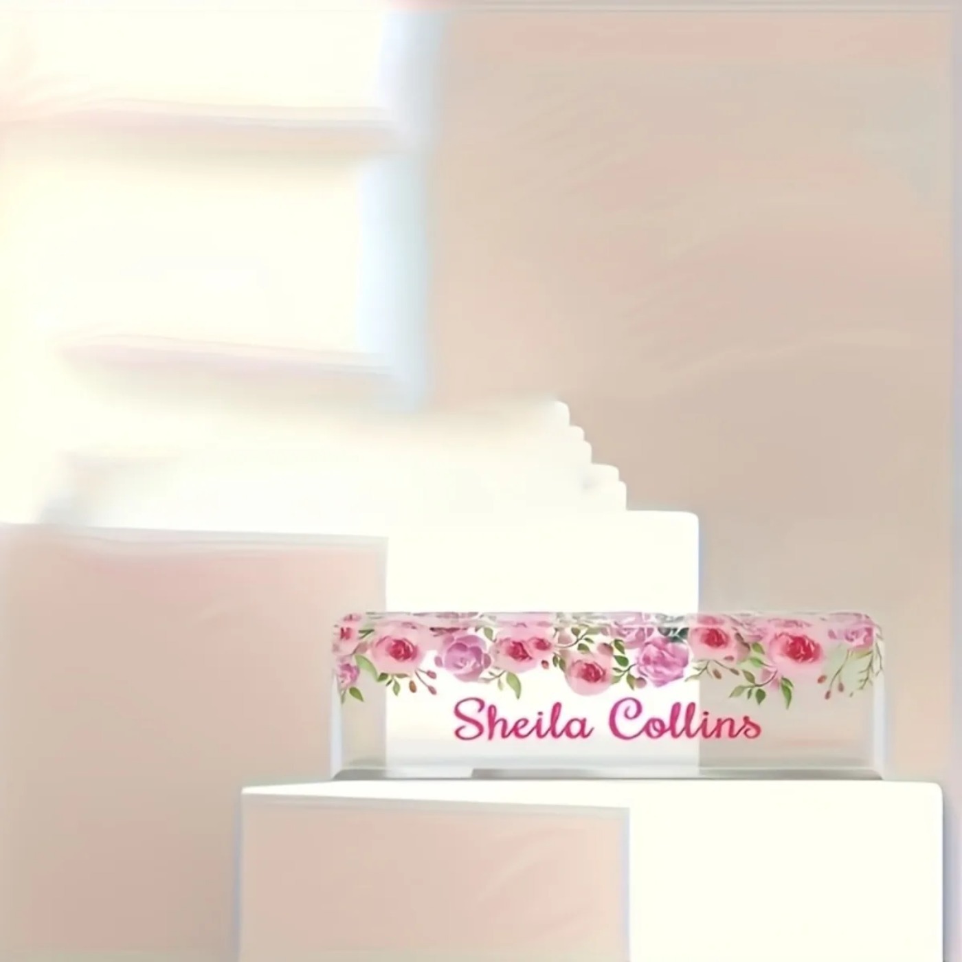 [2D Flat] Minimalist Floral Ac - Desk Name Plate recension och pris