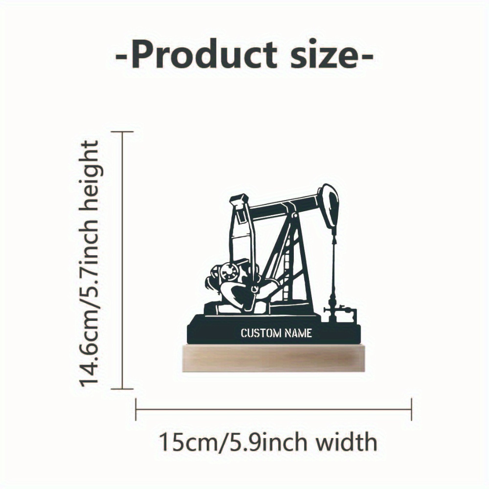 Personalized Oil Rig Desk Name - Desk Name Plate recension och pris