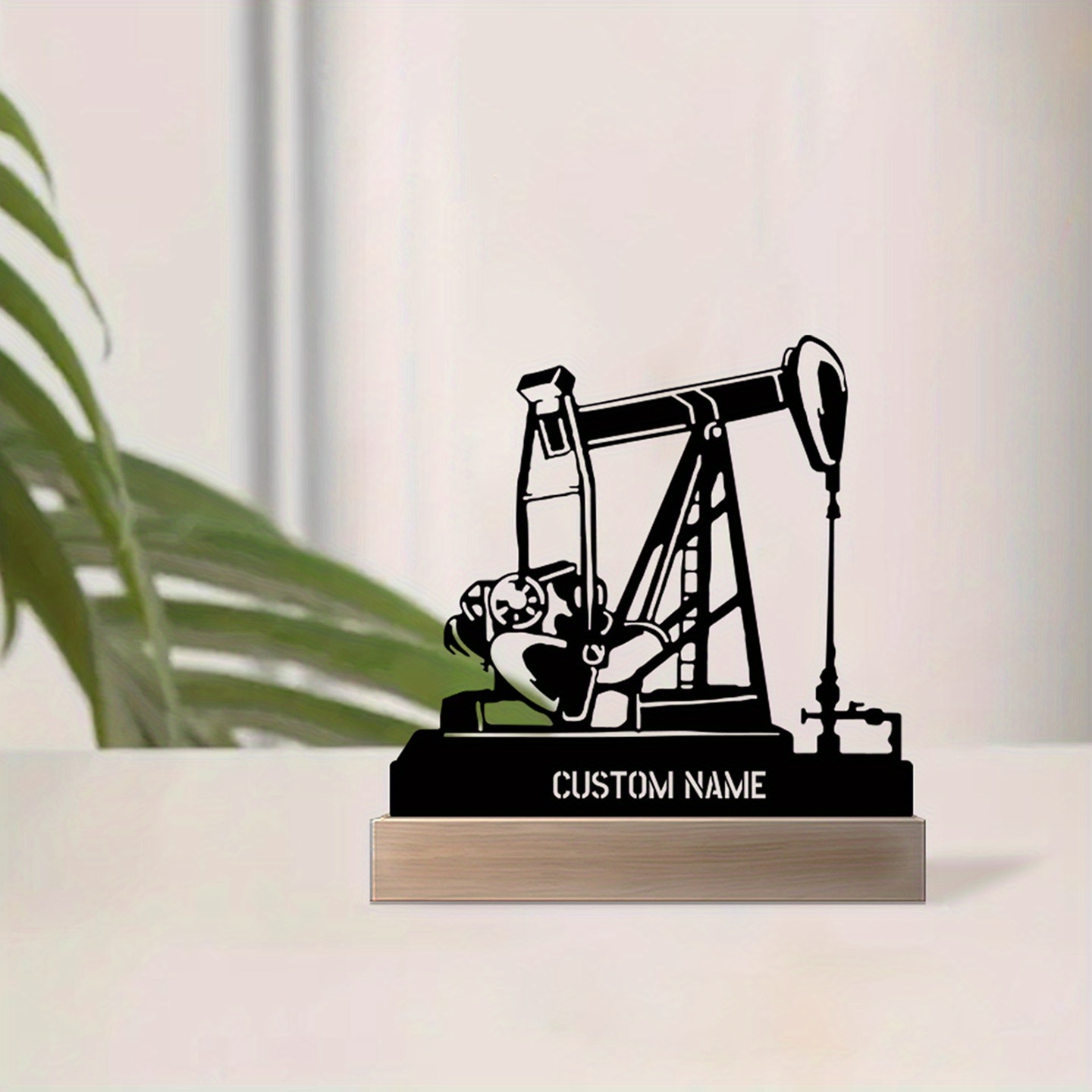Personalized Oil Rig Desk Name - Desk Name Plate recension och pris