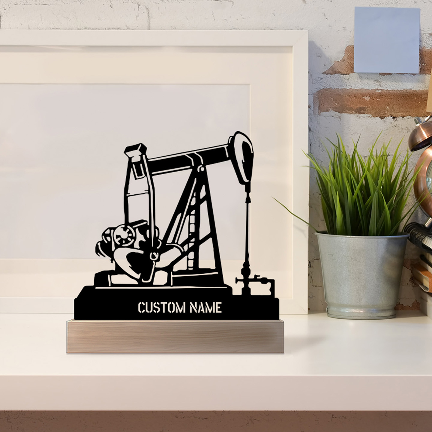 Personalized Oil Rig Desk Name - Desk Name Plate recension och pris