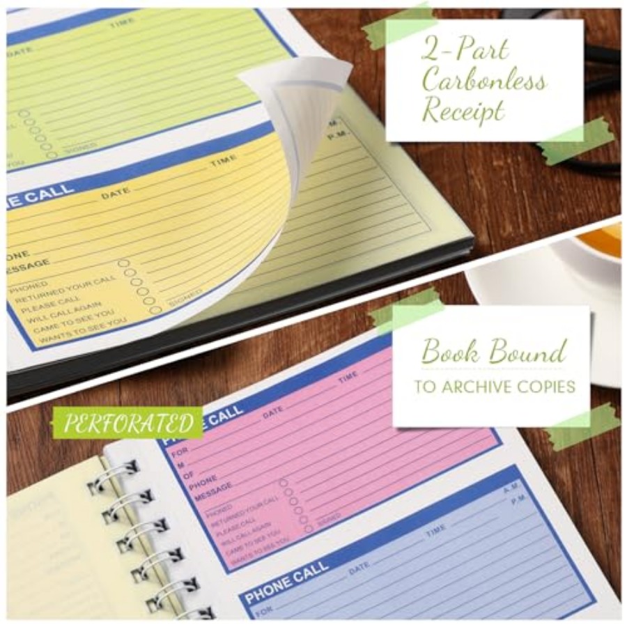 1 Pcs Spiral Bound Phone Messa - Carbon Copy Book recension och pris