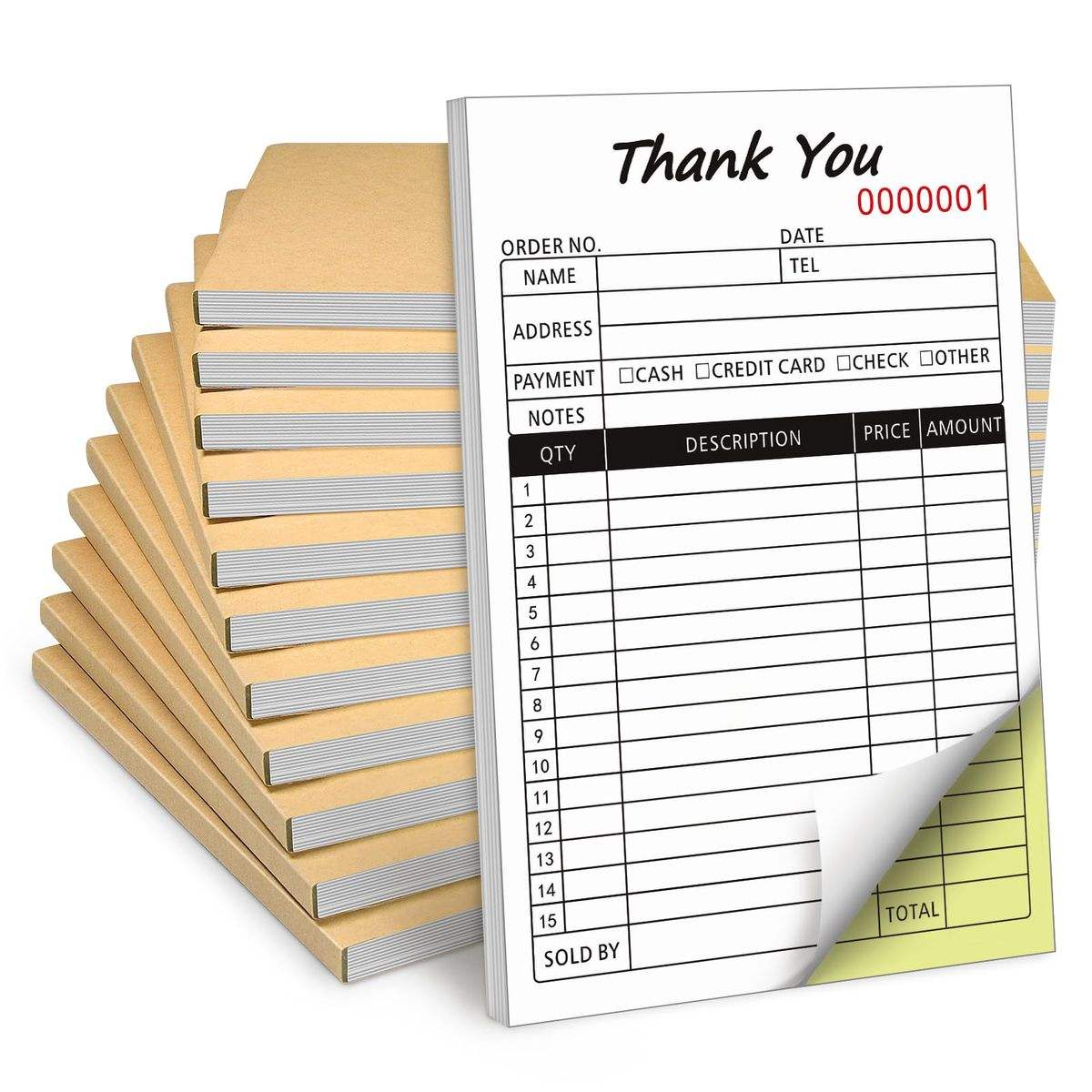 Thank You Receipt Book 2 Part  - Carbon Copy Book recension och pris
