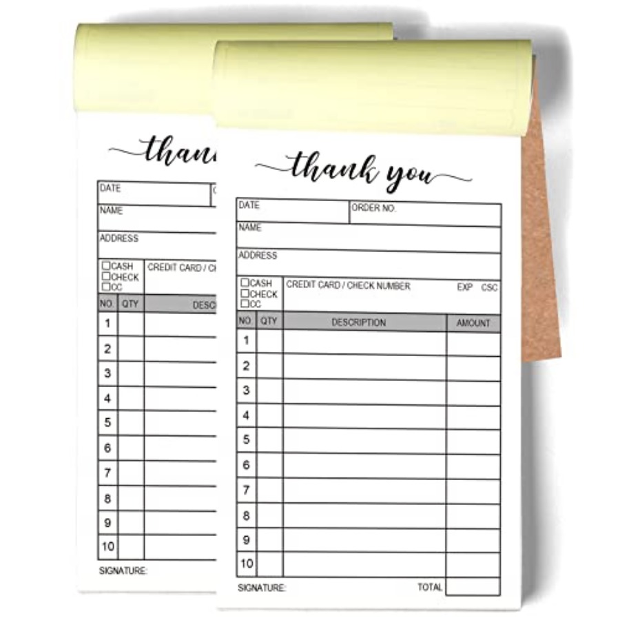 Thank You Receipt Book, 2 Pack - Carbon Copy Book recension och pris