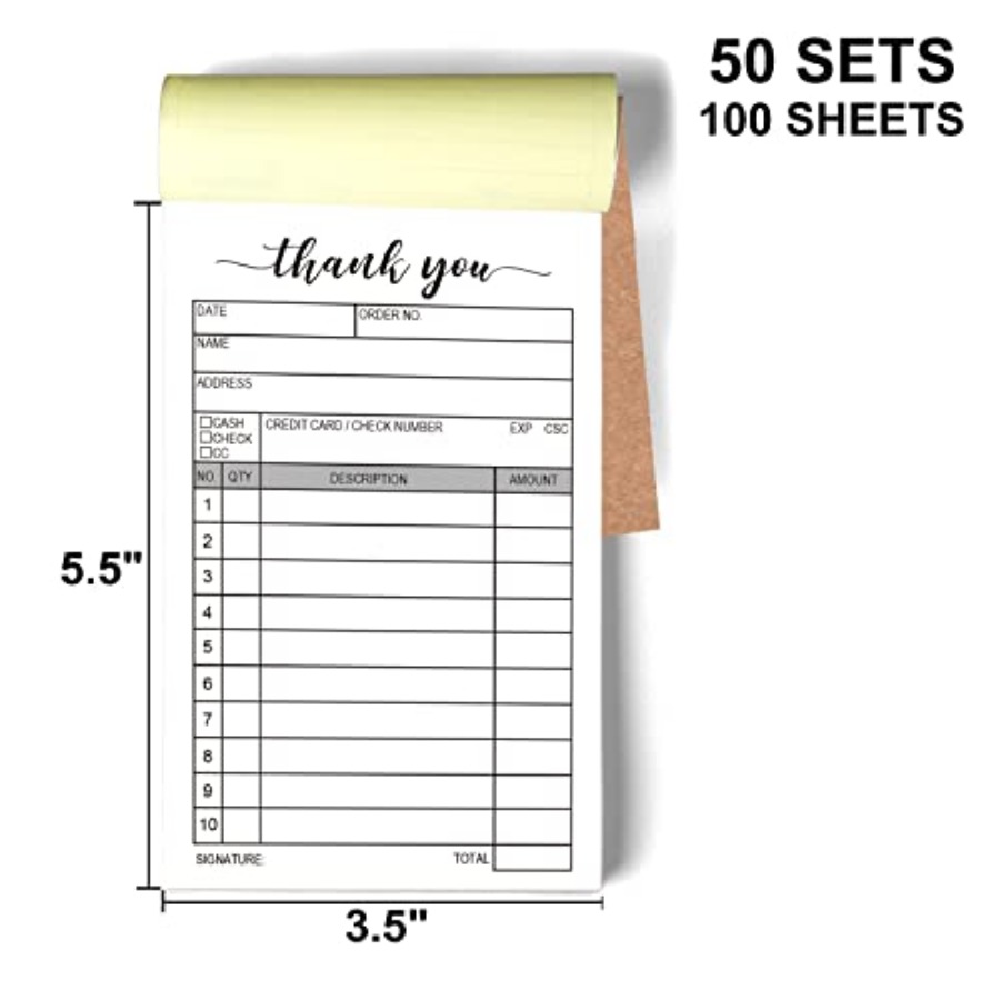 Thank You Receipt Book, 2 Pack - Carbon Copy Book recension och pris