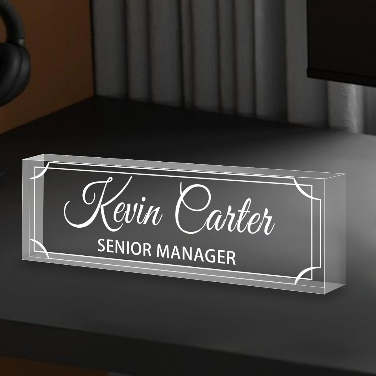 Personalized Acrylic Desk Name - Desk Name Plate recension och pris