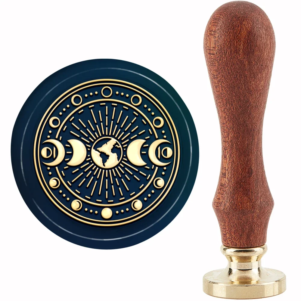 1PC  Moon Phase Wax Seal Stamp - Wax Seal Stamp Kit recension och pris