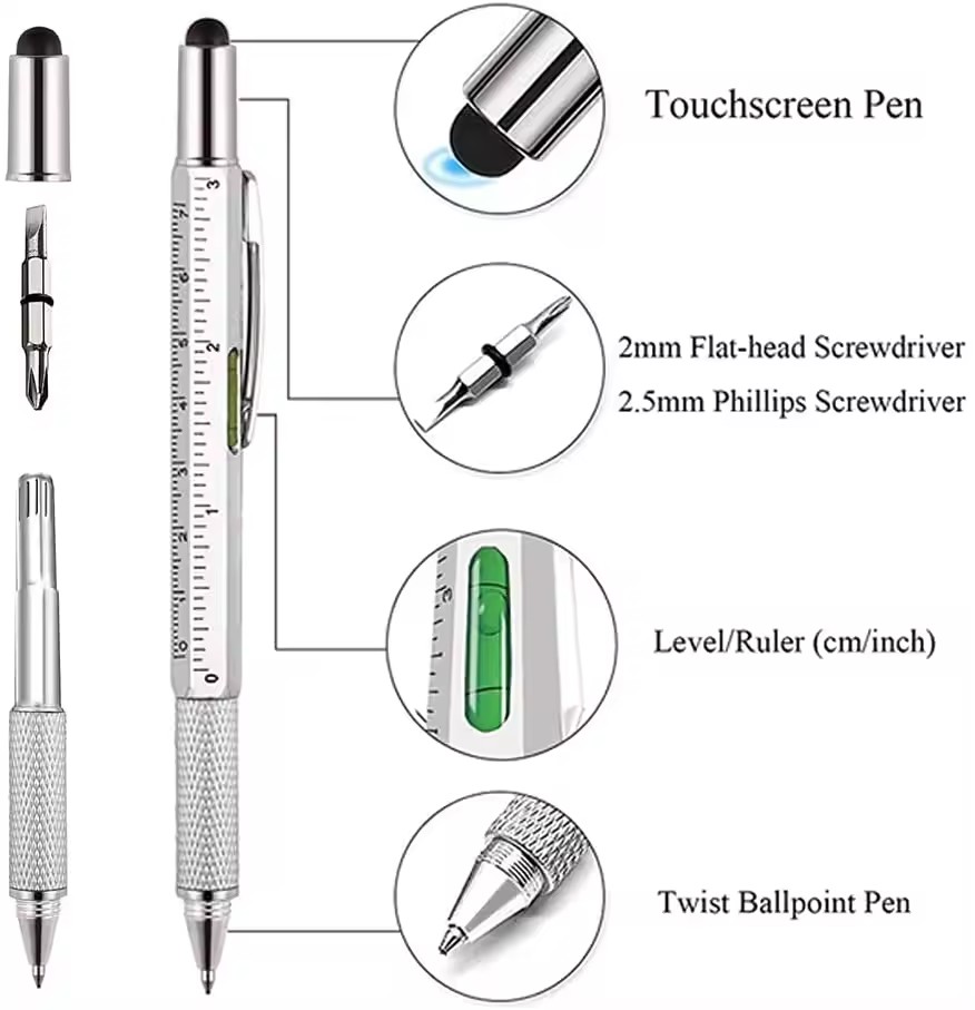 7 in 1 Multifunctional Pen Tou - Stationery Supply recension och pris