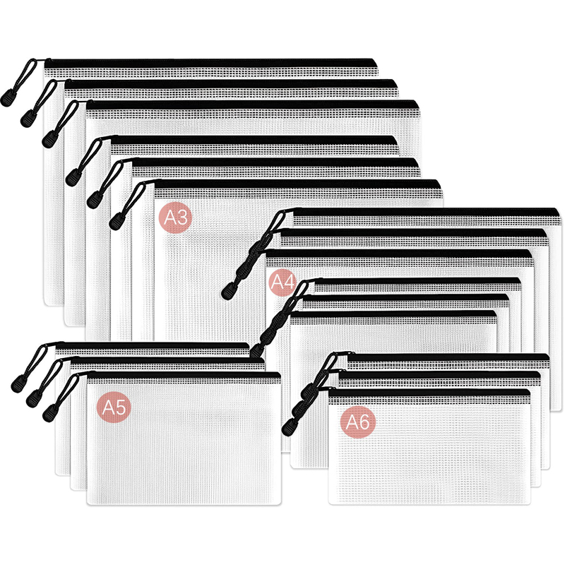 Mesh Zipper Storage Bags Docum - Portfolio Folder Zip recension och pris