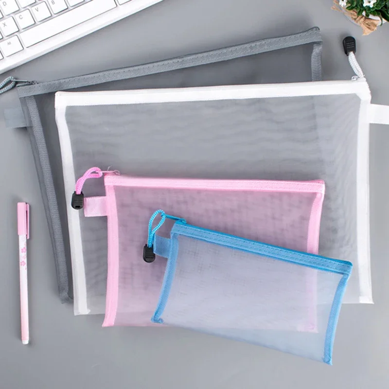 1Pcs A4/A5/A6 Mesh Zipper Pouc - Portfolio Folder Zip recension och pris