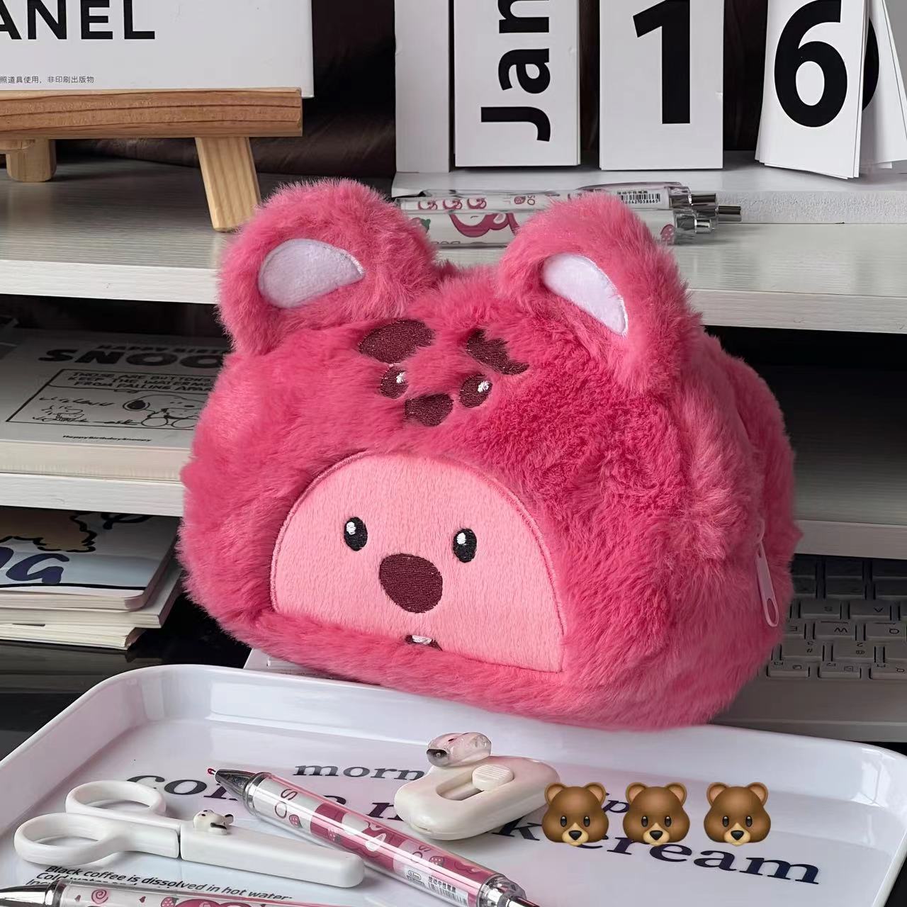 Cartoon Plush Pencil Bag Stude - Pencil Case Large recension och pris