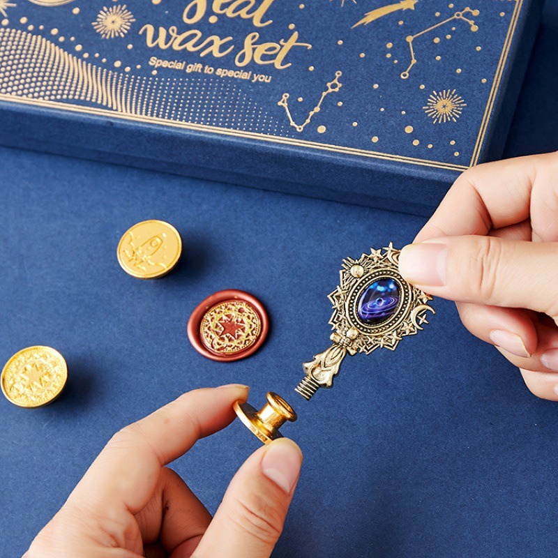 Starry Fire Lacquer Stamp Set  - Wax Seal Stamp Kit recension och pris