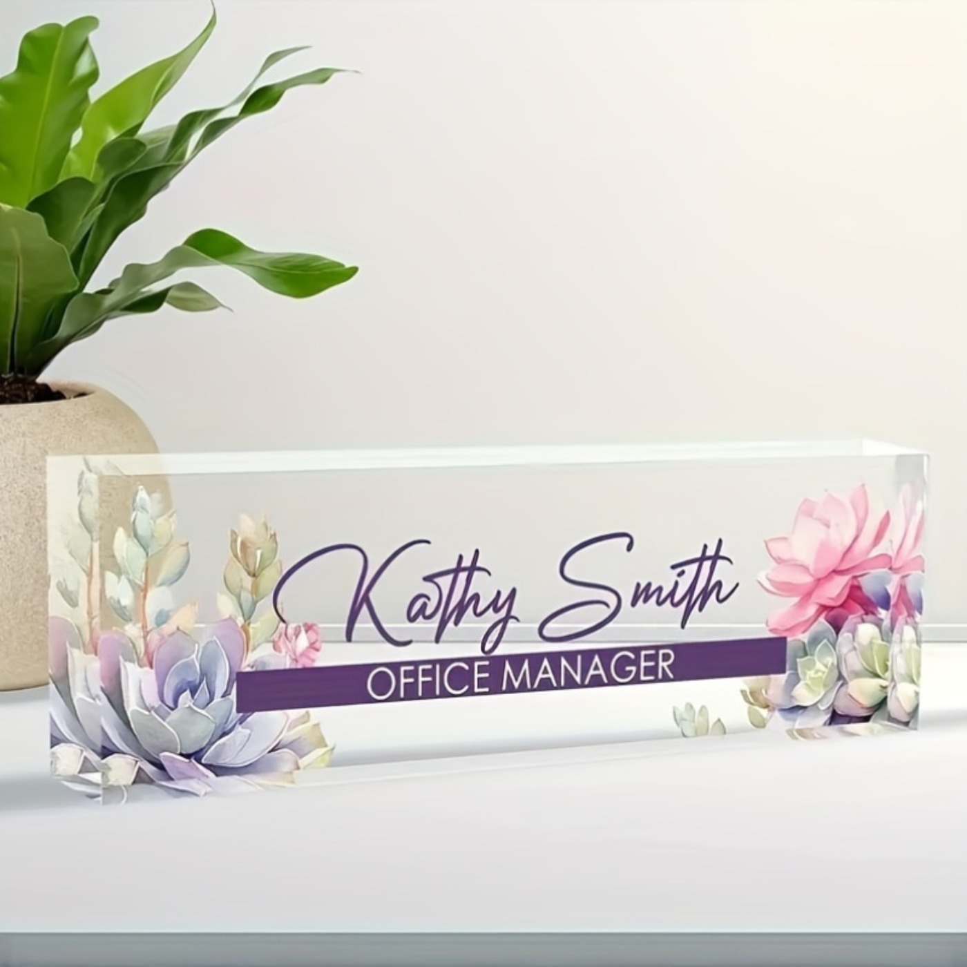 Custom 2D Acrylic Desk Name Pl - Desk Name Plate recension och pris
