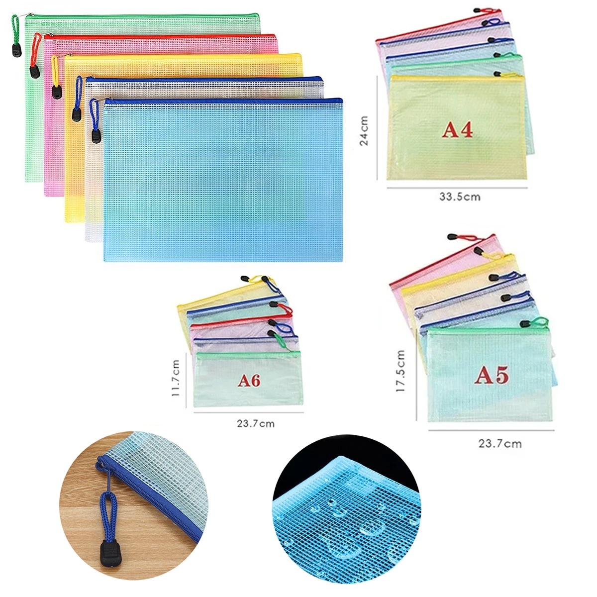 5/20/50/100PC Stationery Stora - Portfolio Folder Zip recension och pris