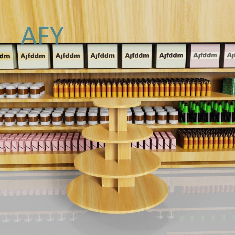 Wooden Round Cabinet for Super - Stationery Office Supply Store recension och pris
